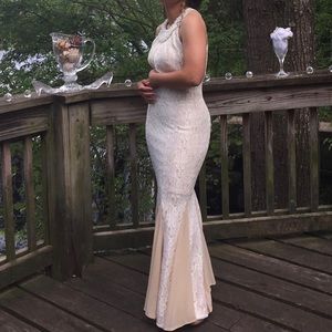 Cream, tan, gold Prom Dress! 👗👑